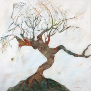 Wenn ich nur nicht so verwurzelt wäre, 100 x 100 cm