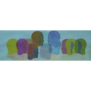 Untereinander, 40 x 120 cm